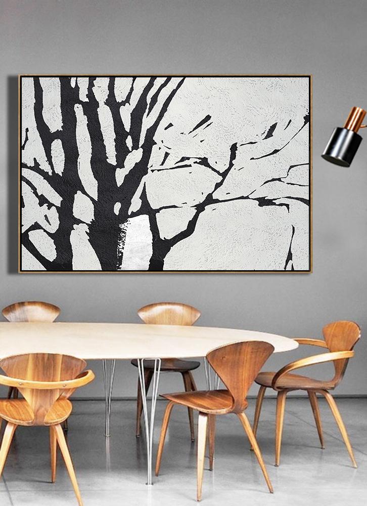 Horizontal Minimalist Tree Art #MN7C - Click Image to Close